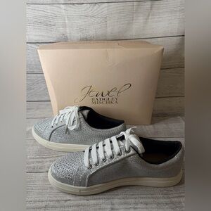 Badgley Mischka Women's Silver Sneakers 8 1/2